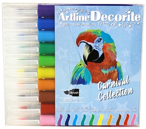 Писалки Artline Decorite четки пастел 10-части комплект